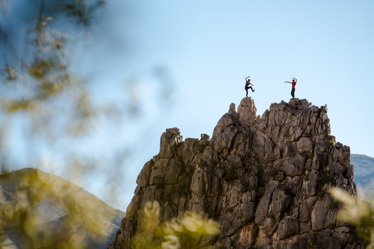 Climbing on the limestone walls of El Potrero Chico